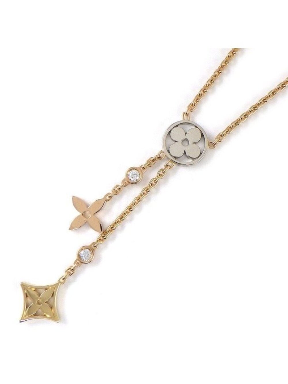 Louis Vuitton Necklace Collier Idylle Blossom Toiole Three Color 2 Points